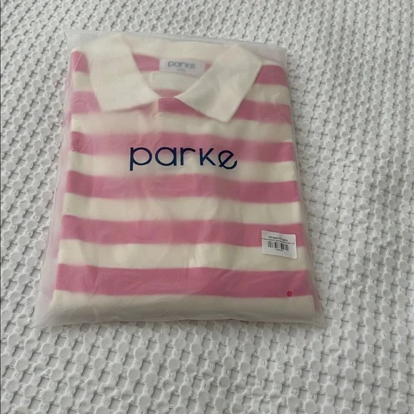 PARKE Stripe Rugby. Flamingo Size L /XL. NWT - Picture 4 of 7
